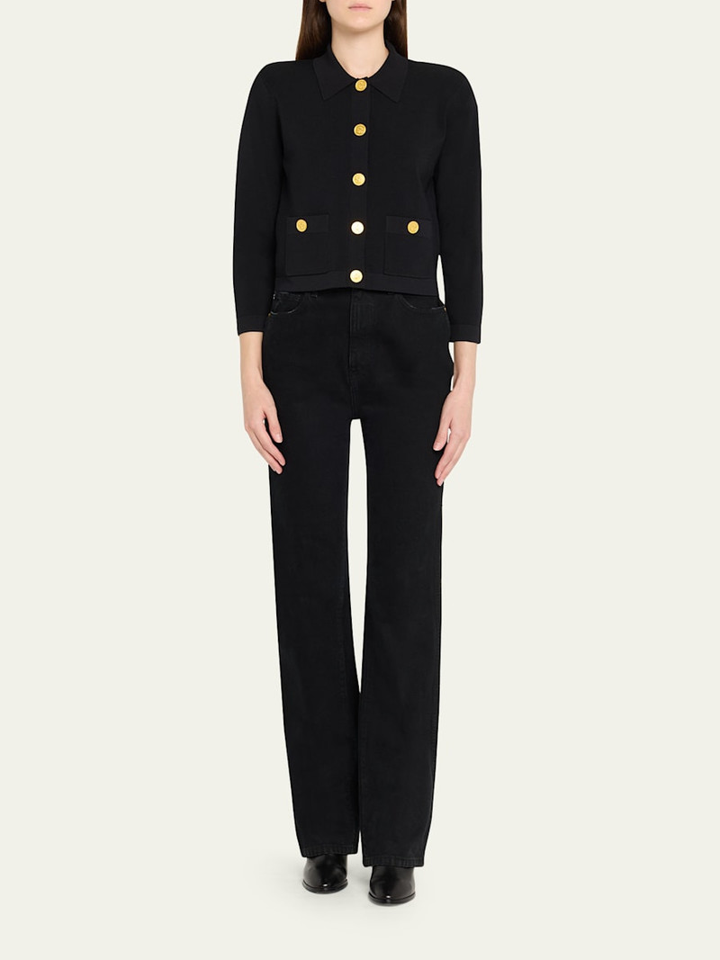 L'AGENCE Osiris Collared Cardigan outlook