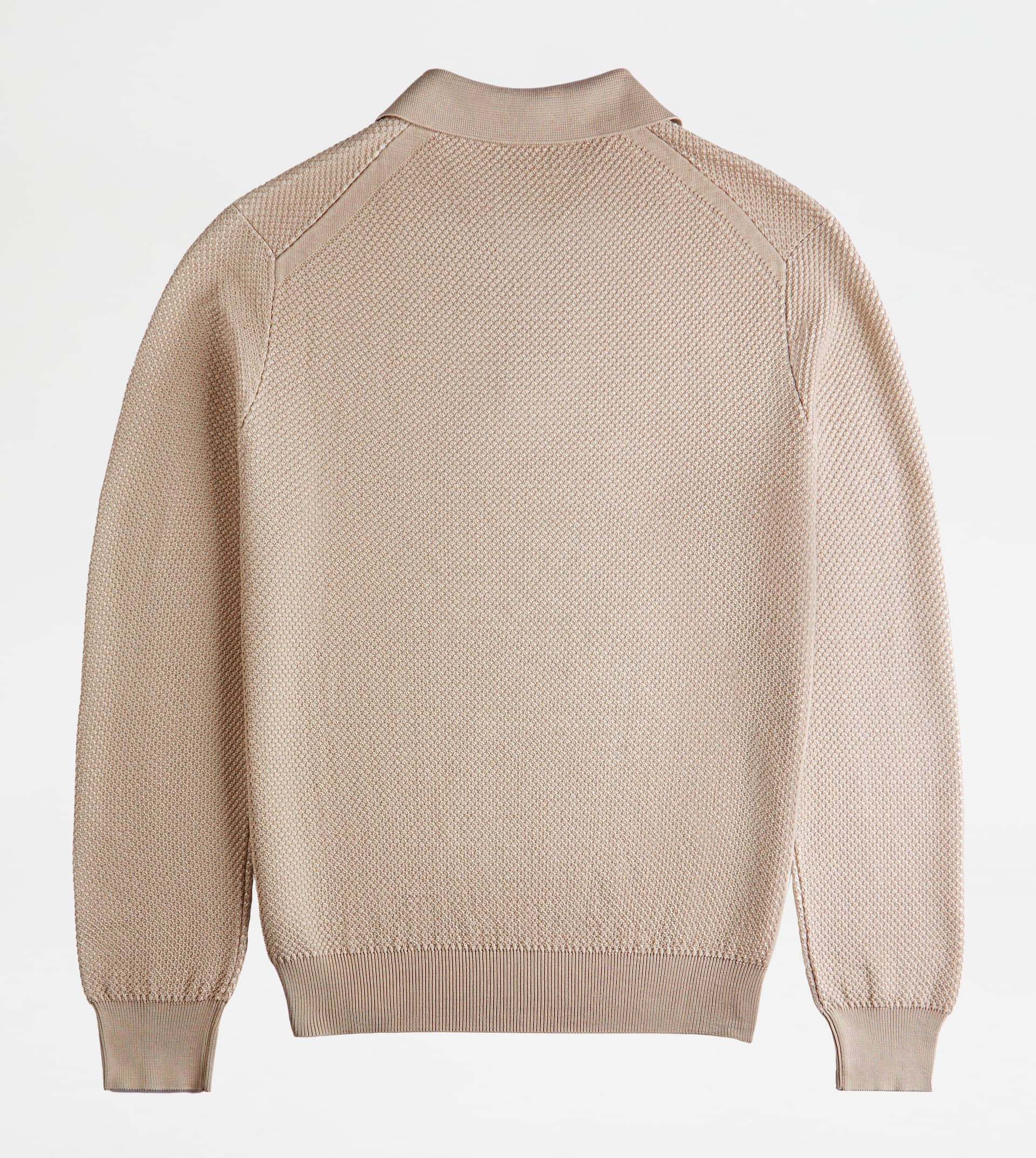 POLO SHIRT IN KNIT - BEIGE - 7