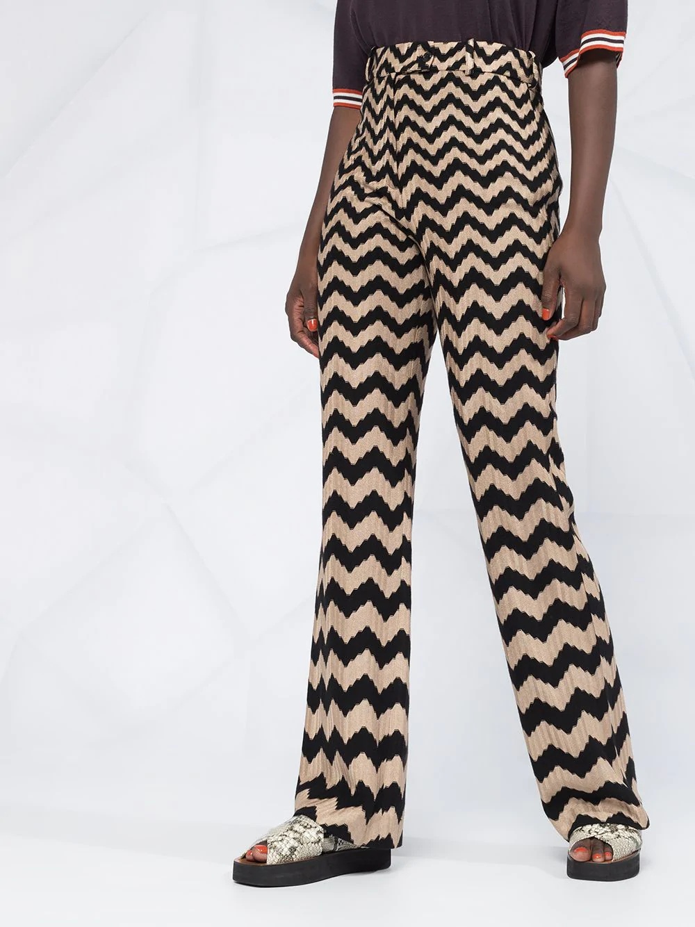 zig zag print trousers - 3