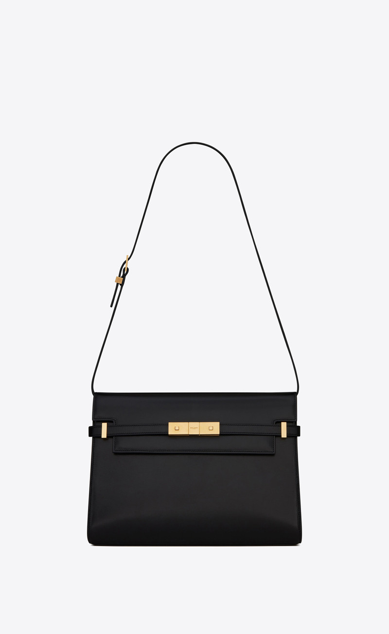manhattan shoulder bag in box saint laurent leather - 1