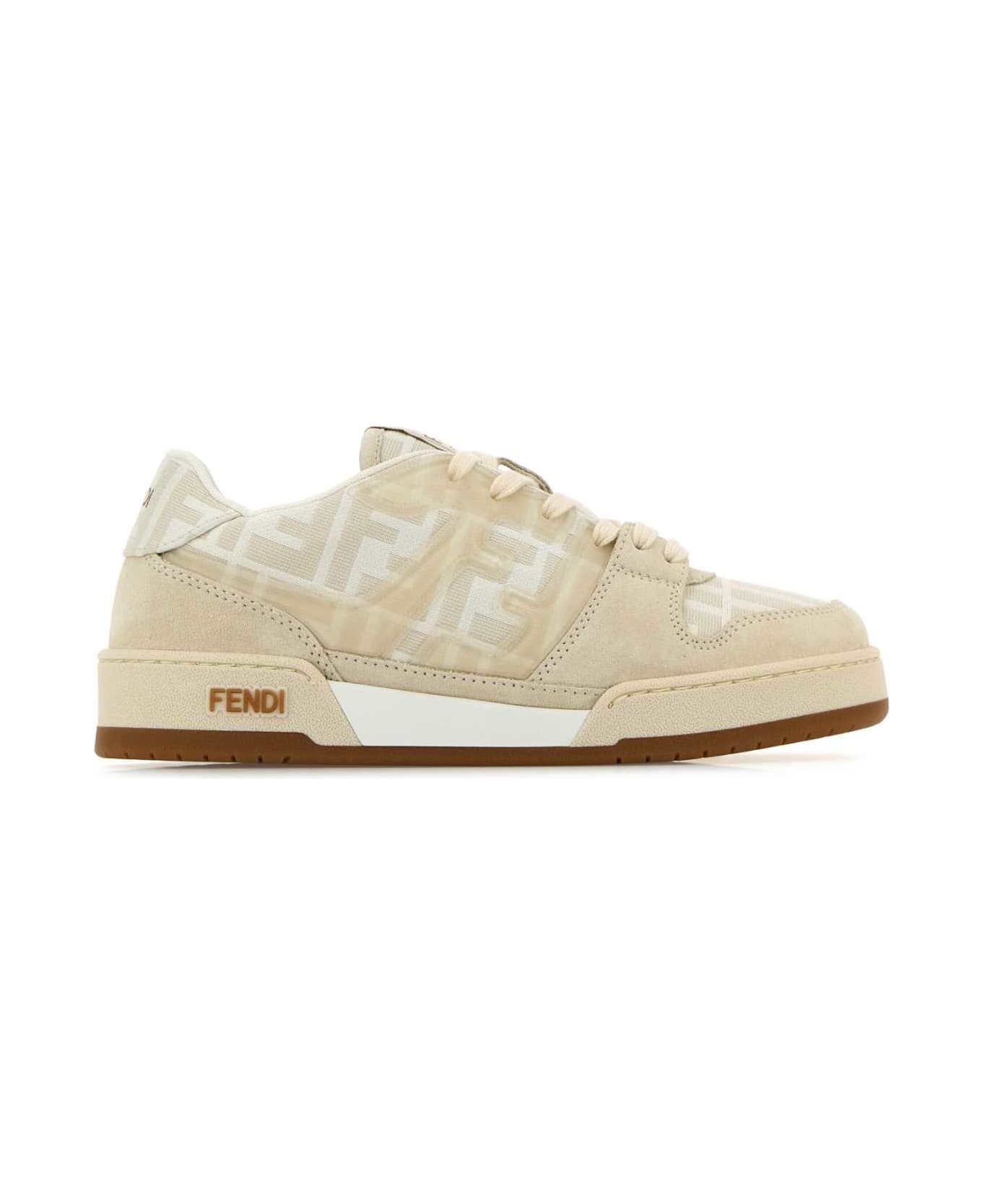 Multicolor Leather, Rubber And Fabric Fendi Match Sneakers - 1