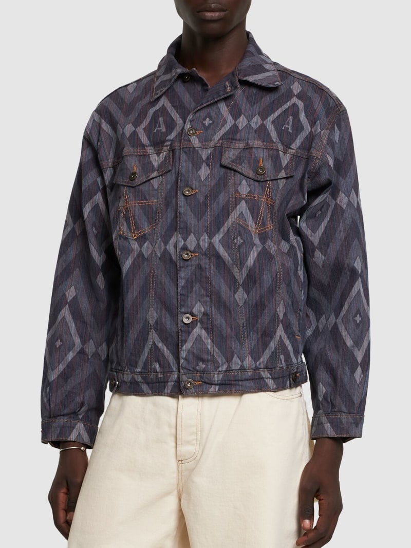 Signature printed denim jacket - 3