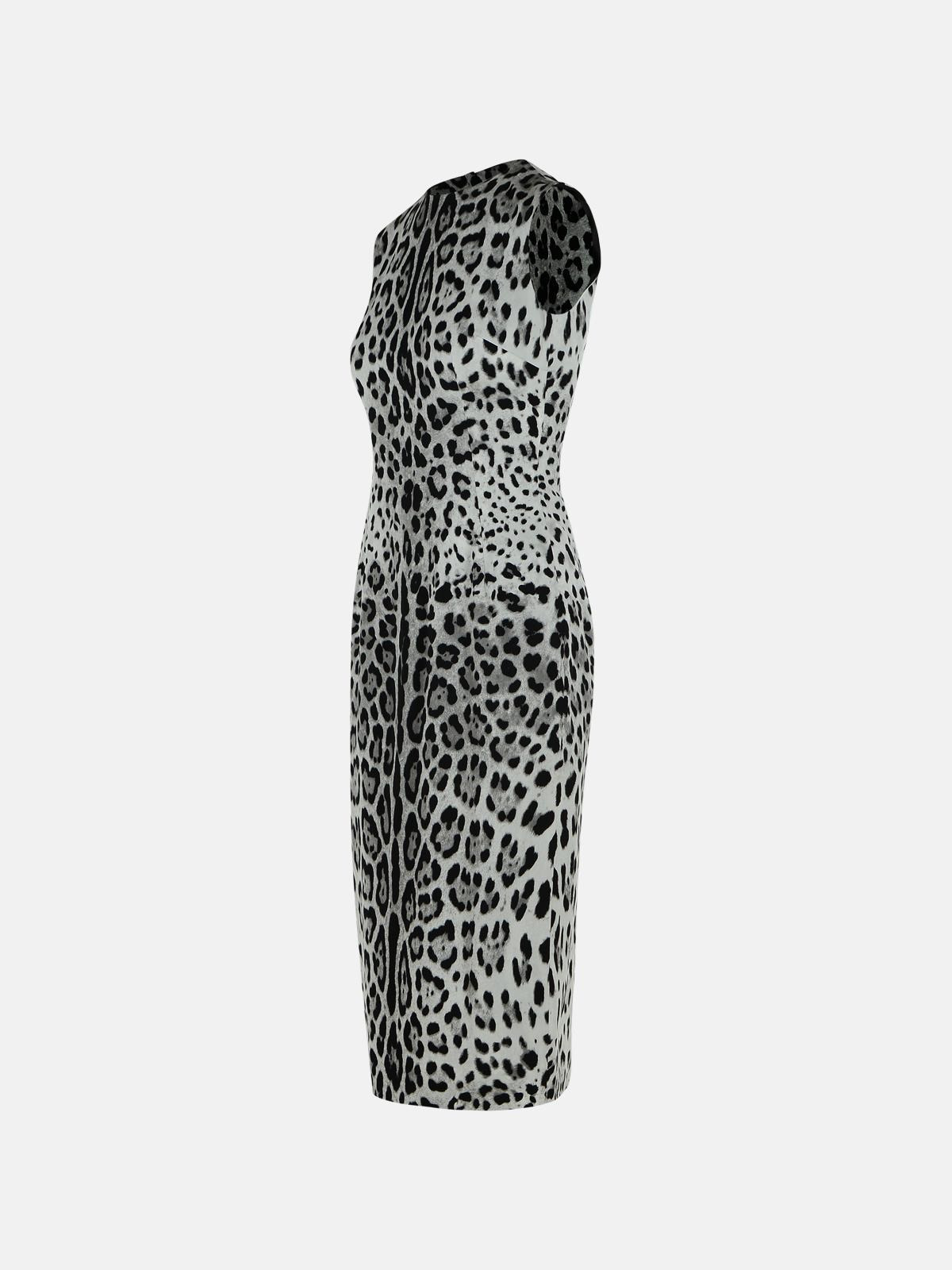 'ANIMALIER' BLACK SILK DRESS - 2
