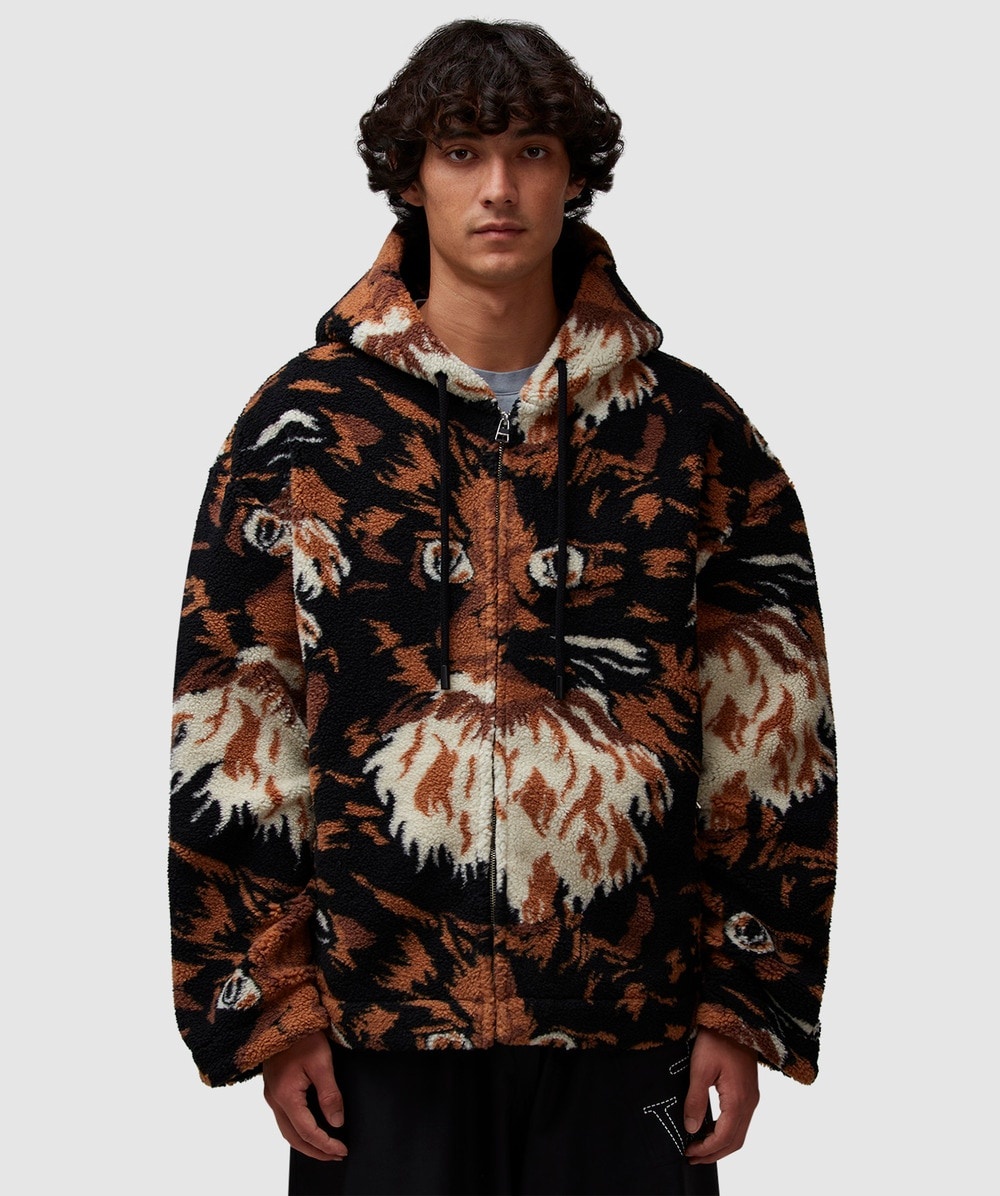 Fleece hooded jacket - 1
