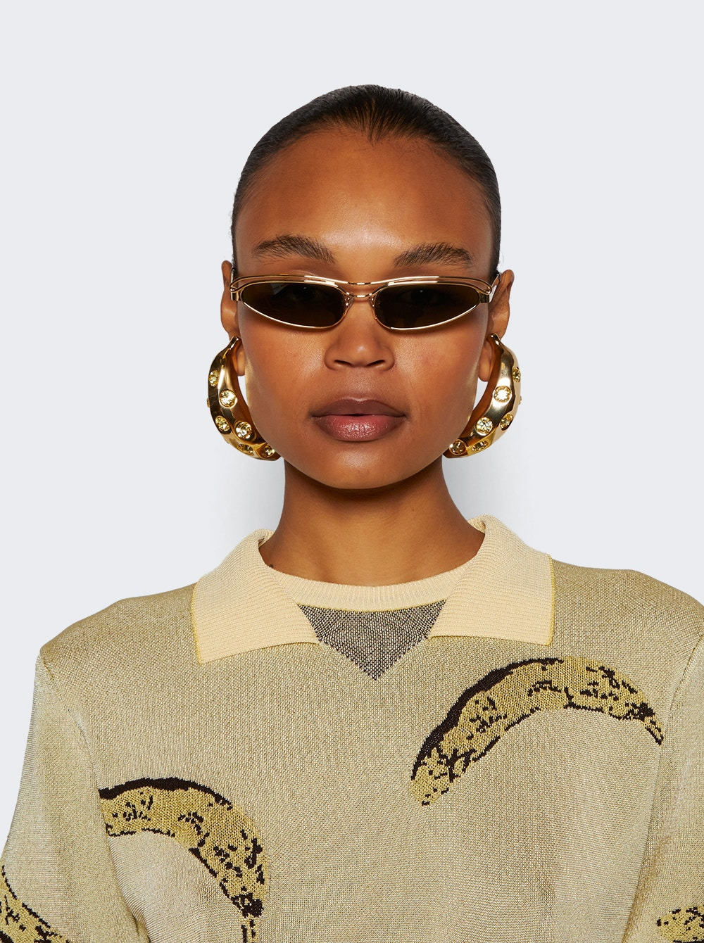 Norma Sunglasses Yellow Gold And Green - 2