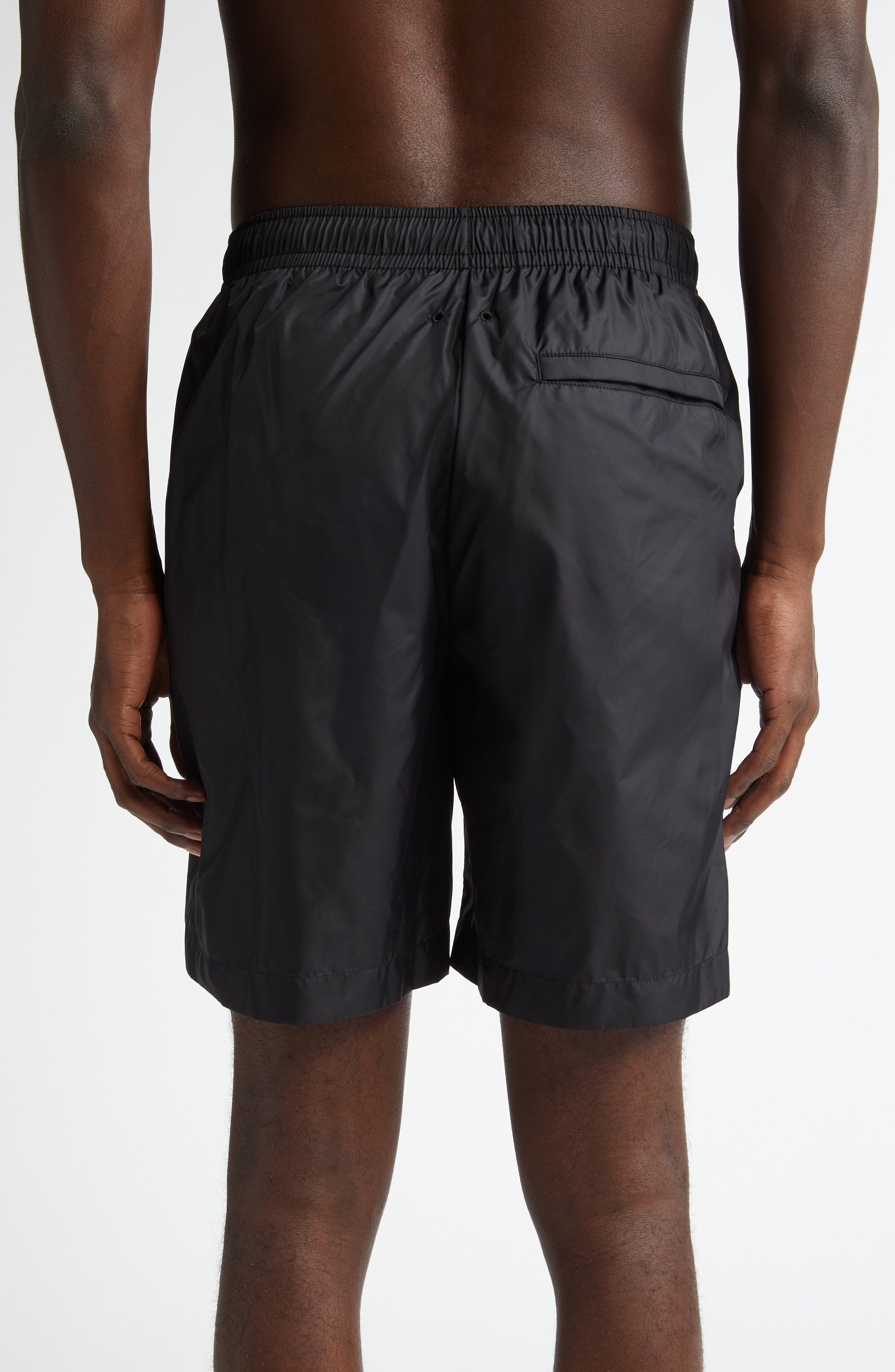 Givenchy Logo Embroidered Swim Trunks in Black/White at Nordstrom - 2