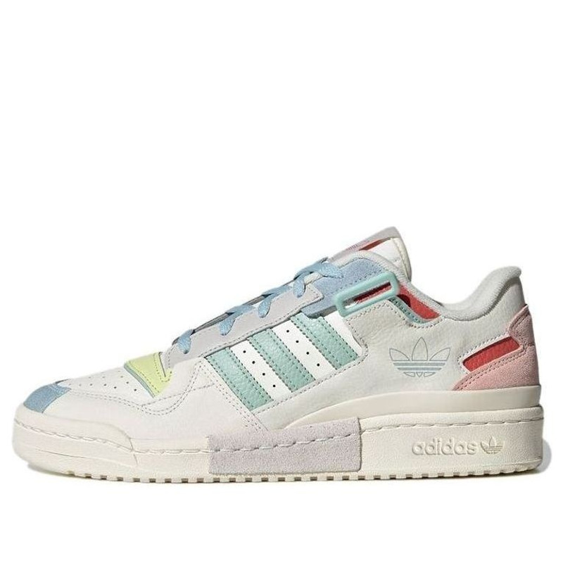 adidas originals Unisex Forum Exhibit Low Sneakers White/Pink/Blue GX4587 - 1