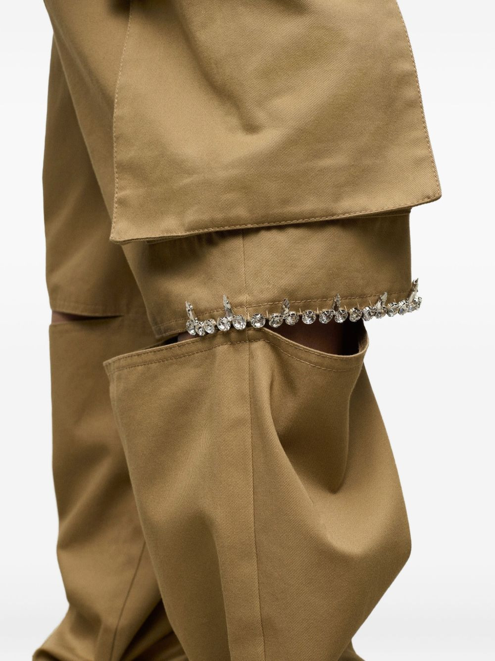 crystal-embellished cargo pants - 4