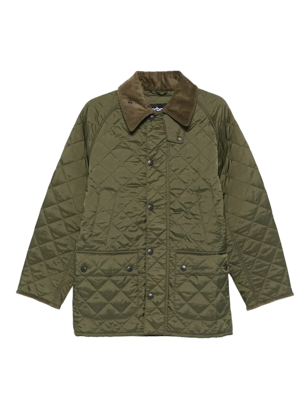 corduroy-collar coat - 1