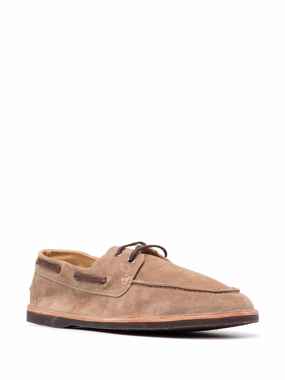 lace-up suede loafers - 2