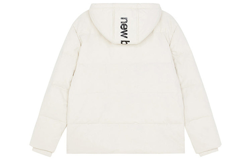 New Balance New Balance Logo Hooded Jacket 'White' AMJ13331-BE outlook