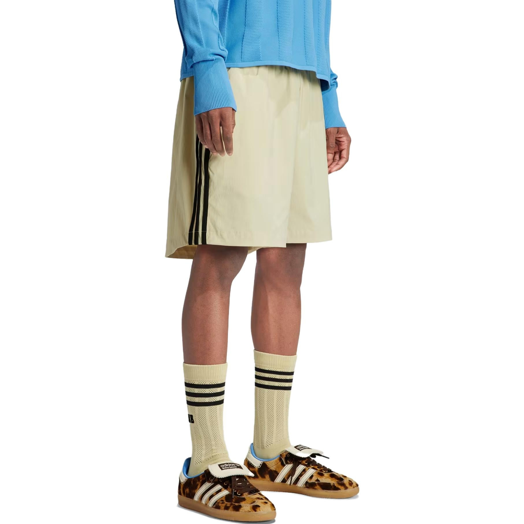 adidas x Wales Bonner Statement Football Shorts 'Sandy Beige' IT9776 - 4