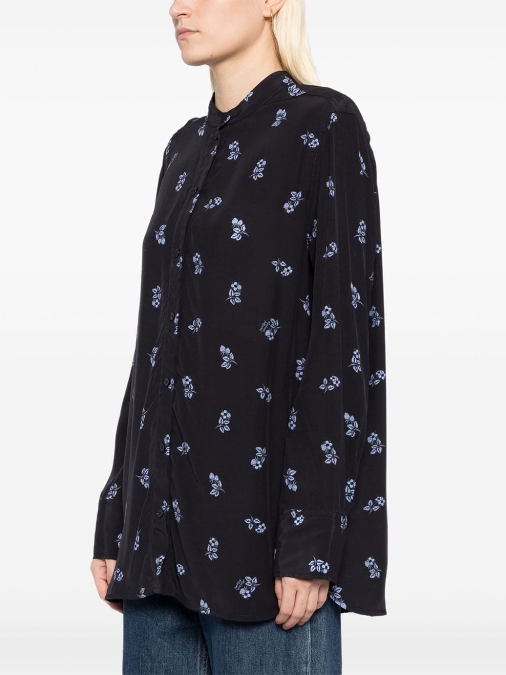 stand collar shirt - 3