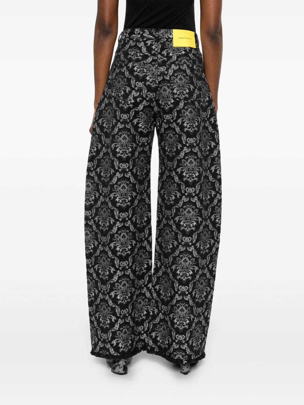 patterned-jacquard jeans - 4