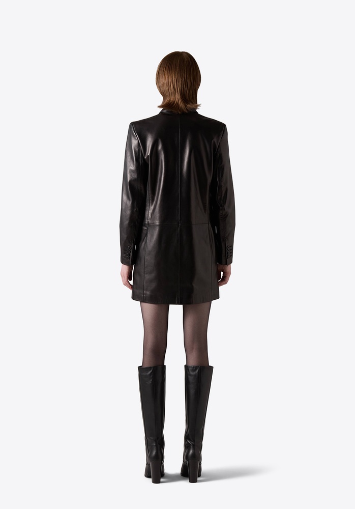 LEATHER BLAZER 88 BLACK - 3