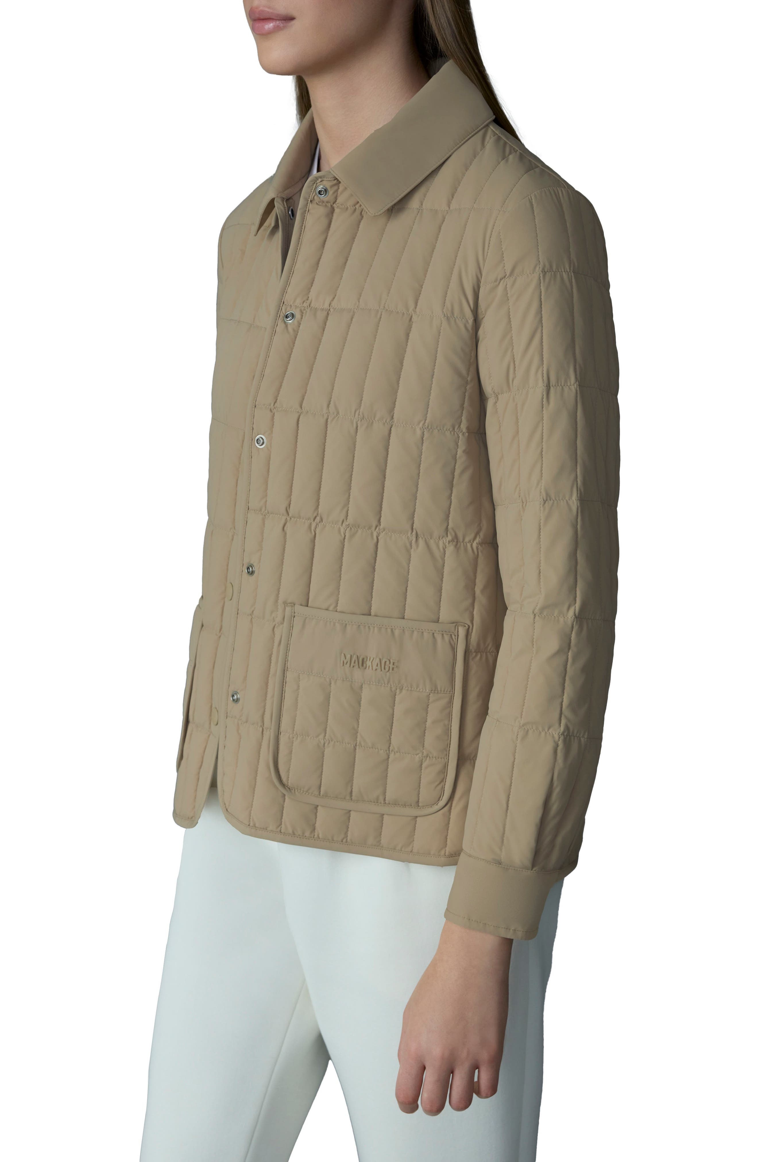 Mackage Dulcia Quilted Down Jacket in Light Camel at Nordstrom - 3