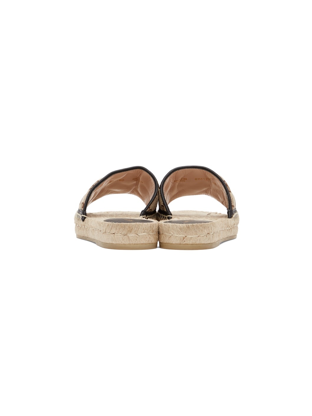 Beige Canvas GG Espadrille Sandals - 4