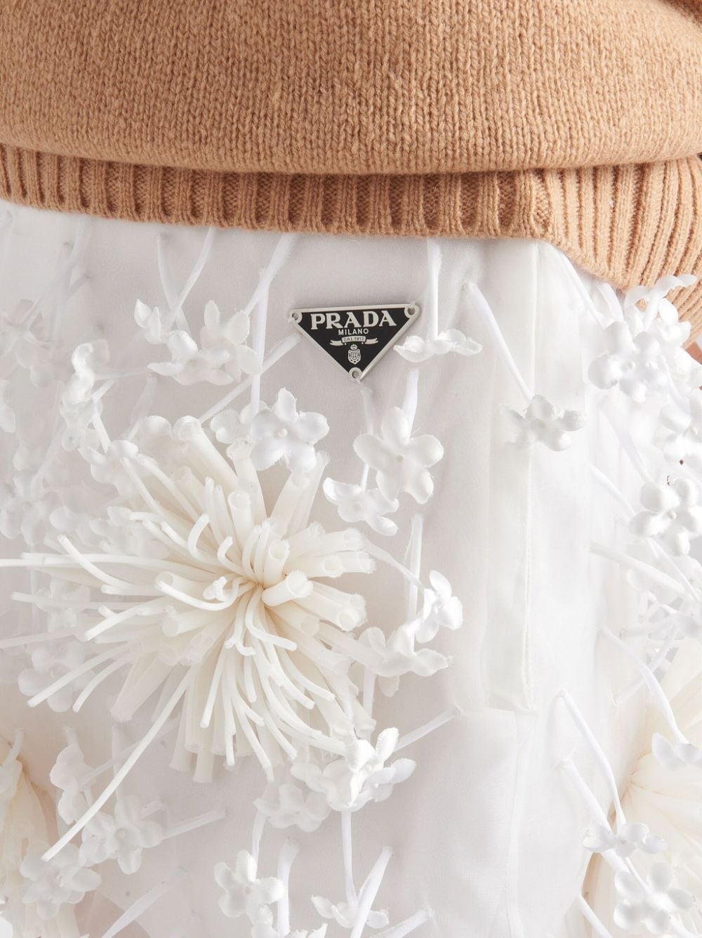 triangle-logo embroidered miniskirt - 3