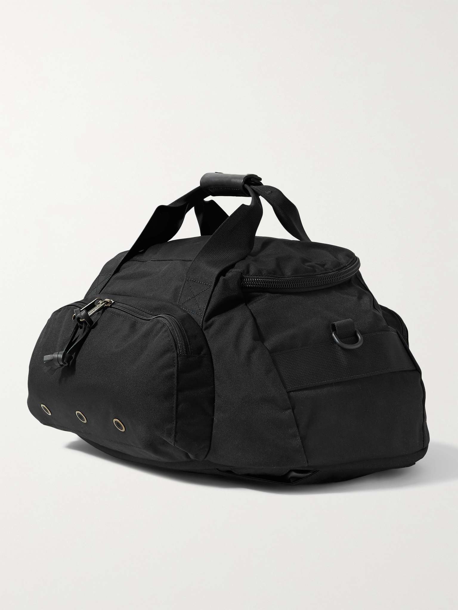 Leather-Trimmed Nylon Duffle Bag - 3