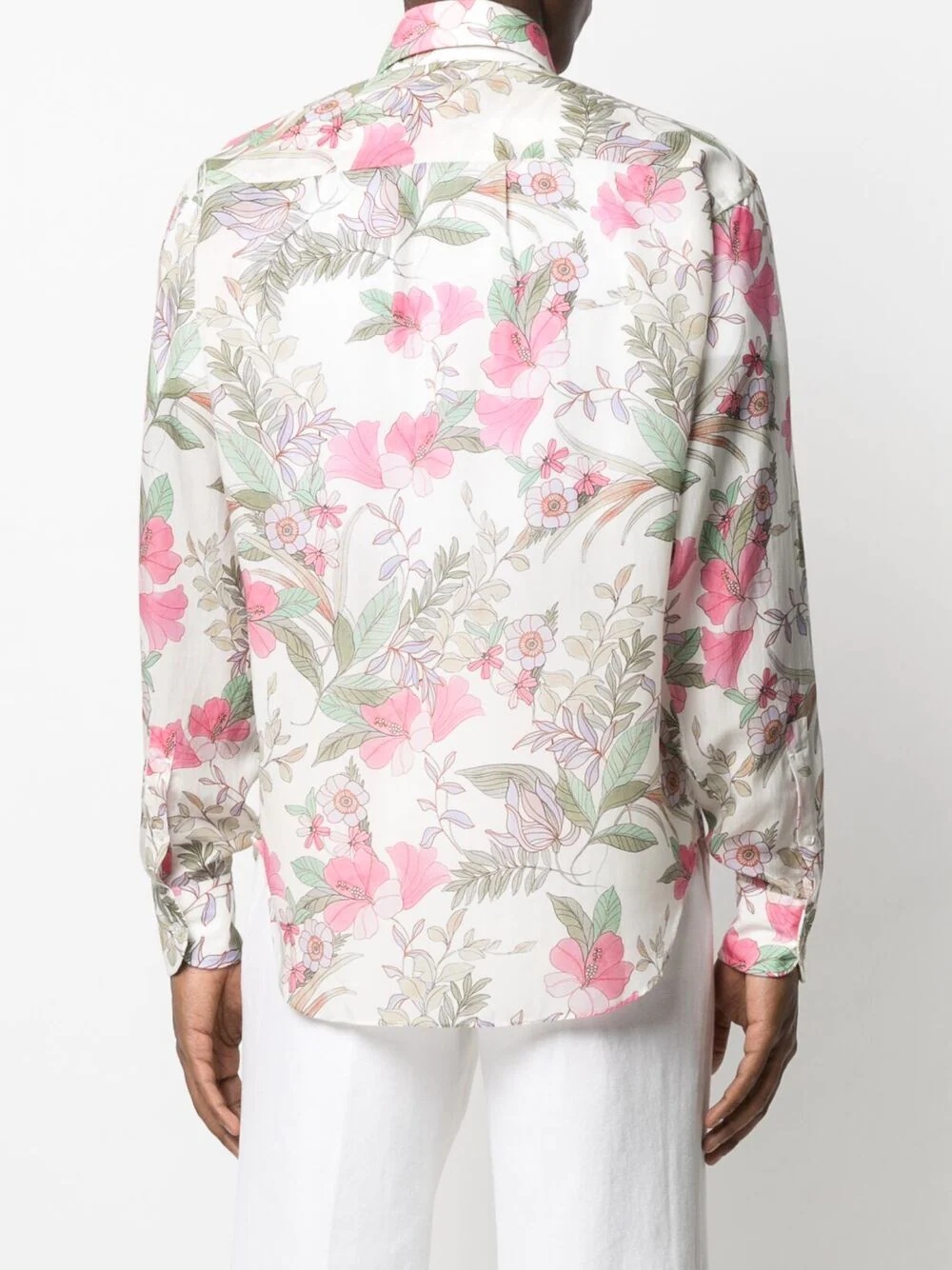 floral-print button-down shirt - 4