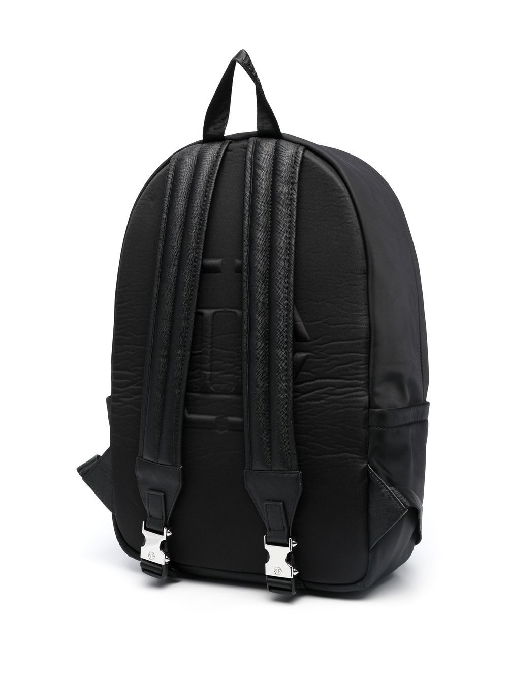 logo-patch zip-up backpack - 3