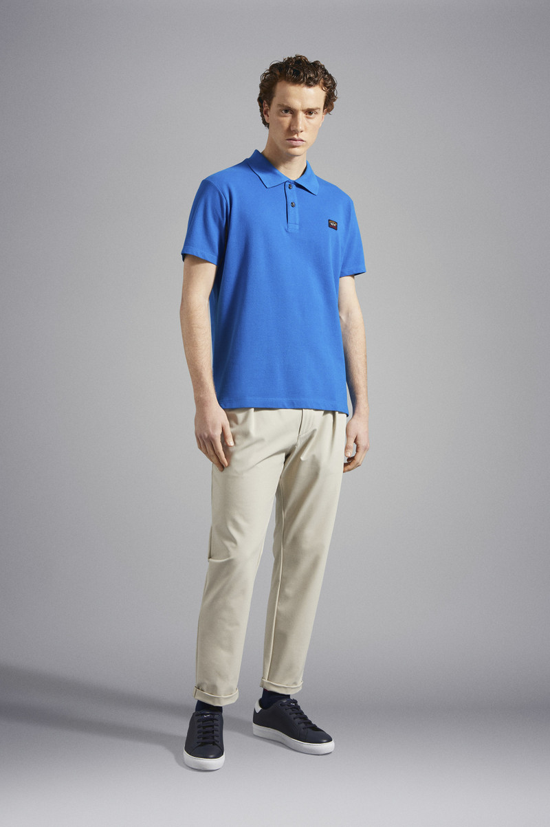 Paul & Shark COTTON PIQUÉ POLO SHIRT WITH ICONIC BADGE outlook