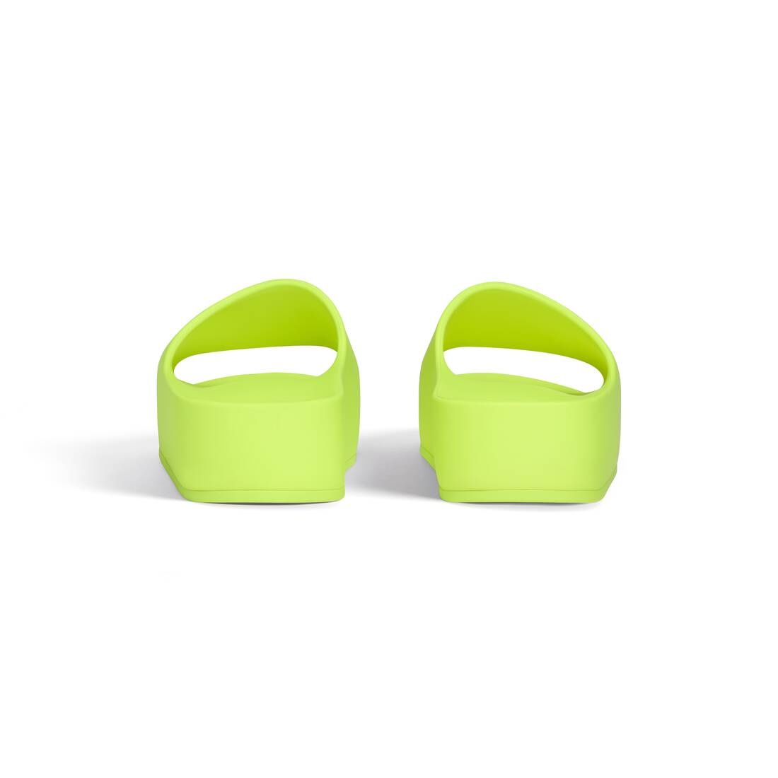 Women's Chunky Slide Sandal in Fluo Yellow - 5