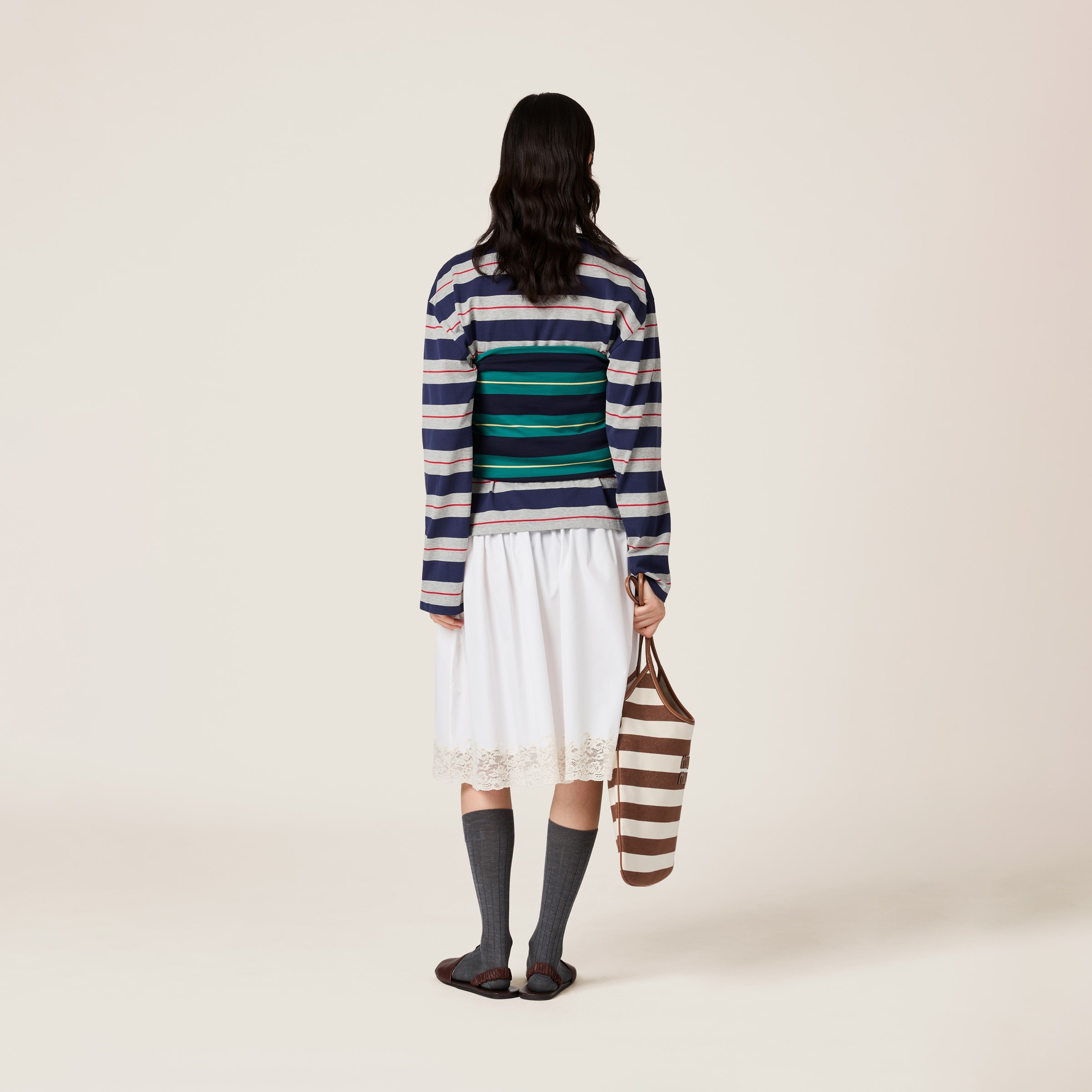 Striped jersey top - 3