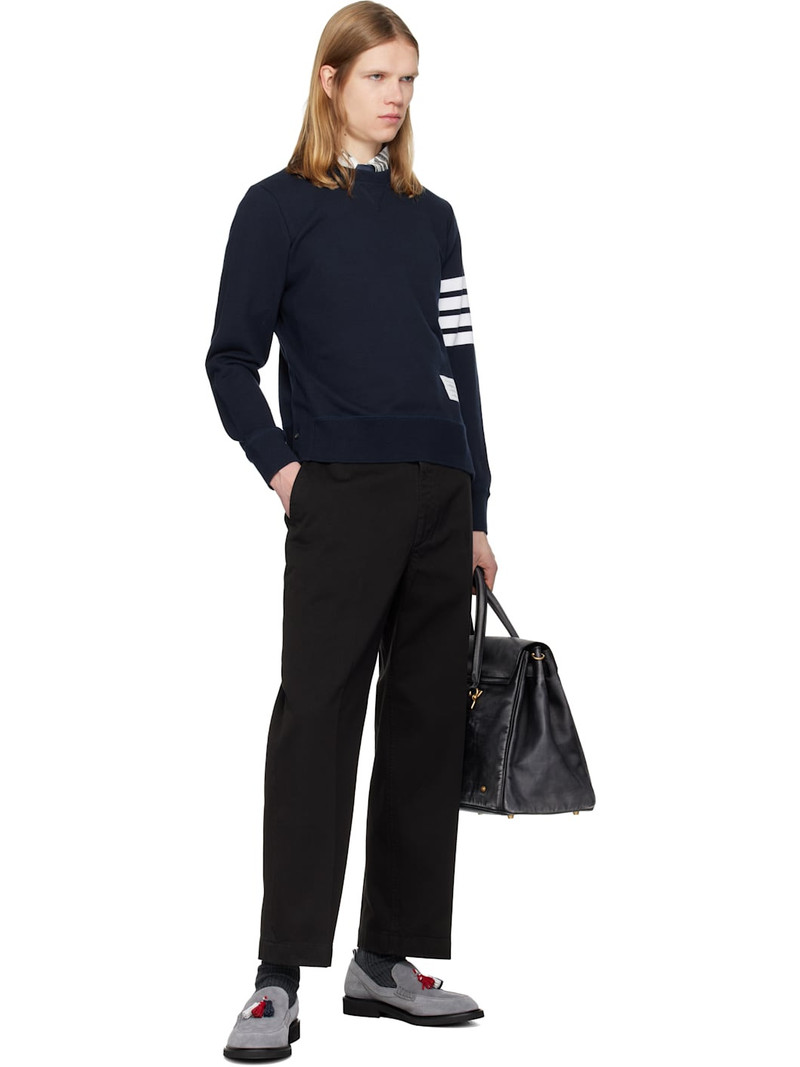 Thom Browne Navy Classic Loopback 4-Bar Sweatshirt outlook