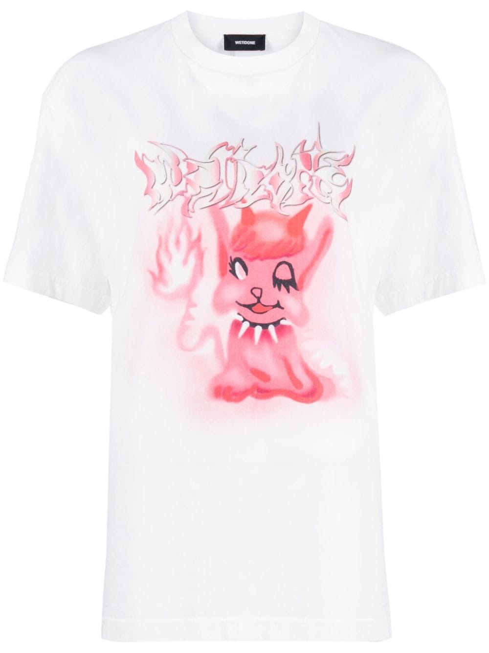 Monster-print cotton T-shirt - 1