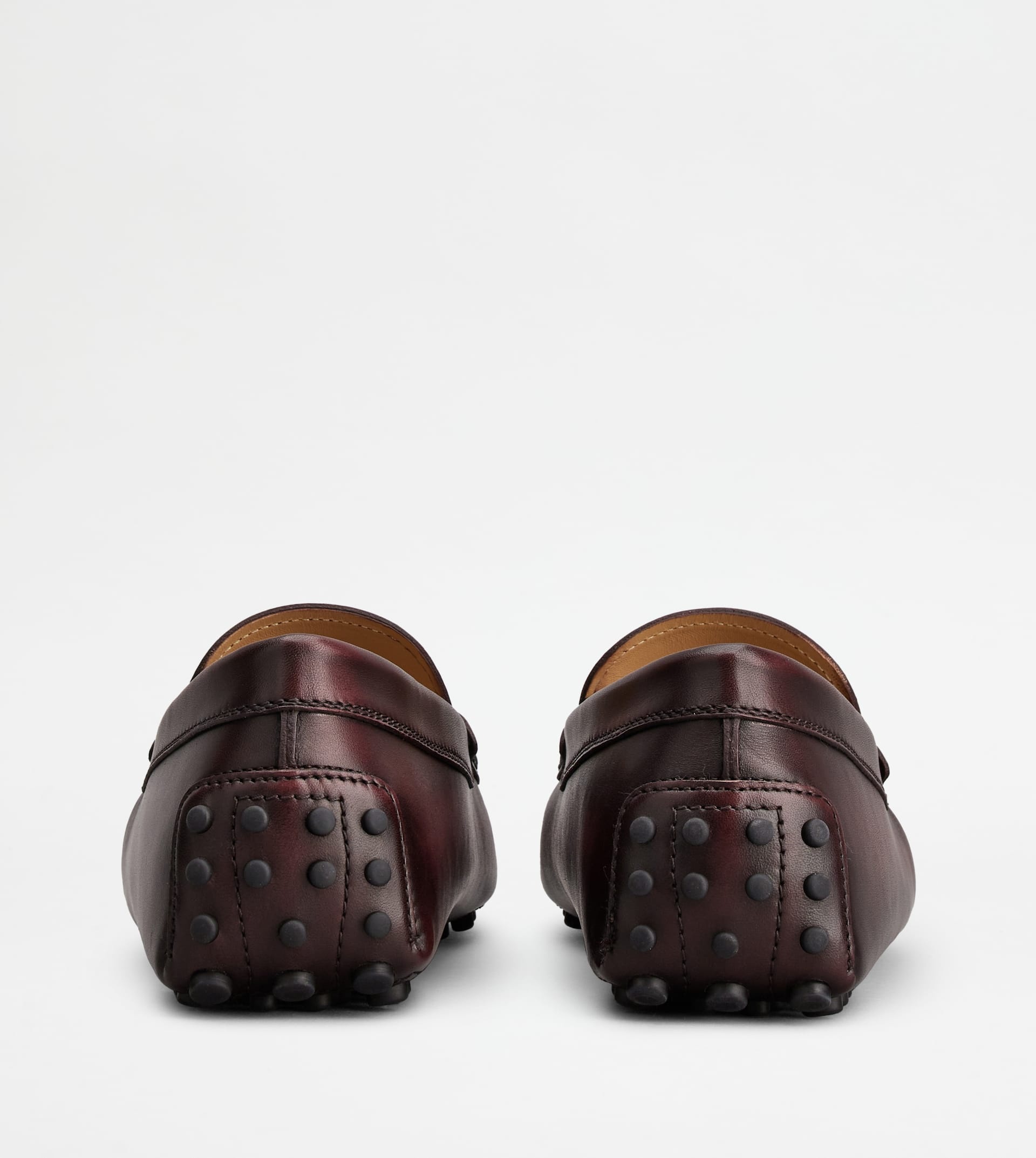 GOMMINO DRIVING SHOES IN LEATHER - BURGUNDY - 2