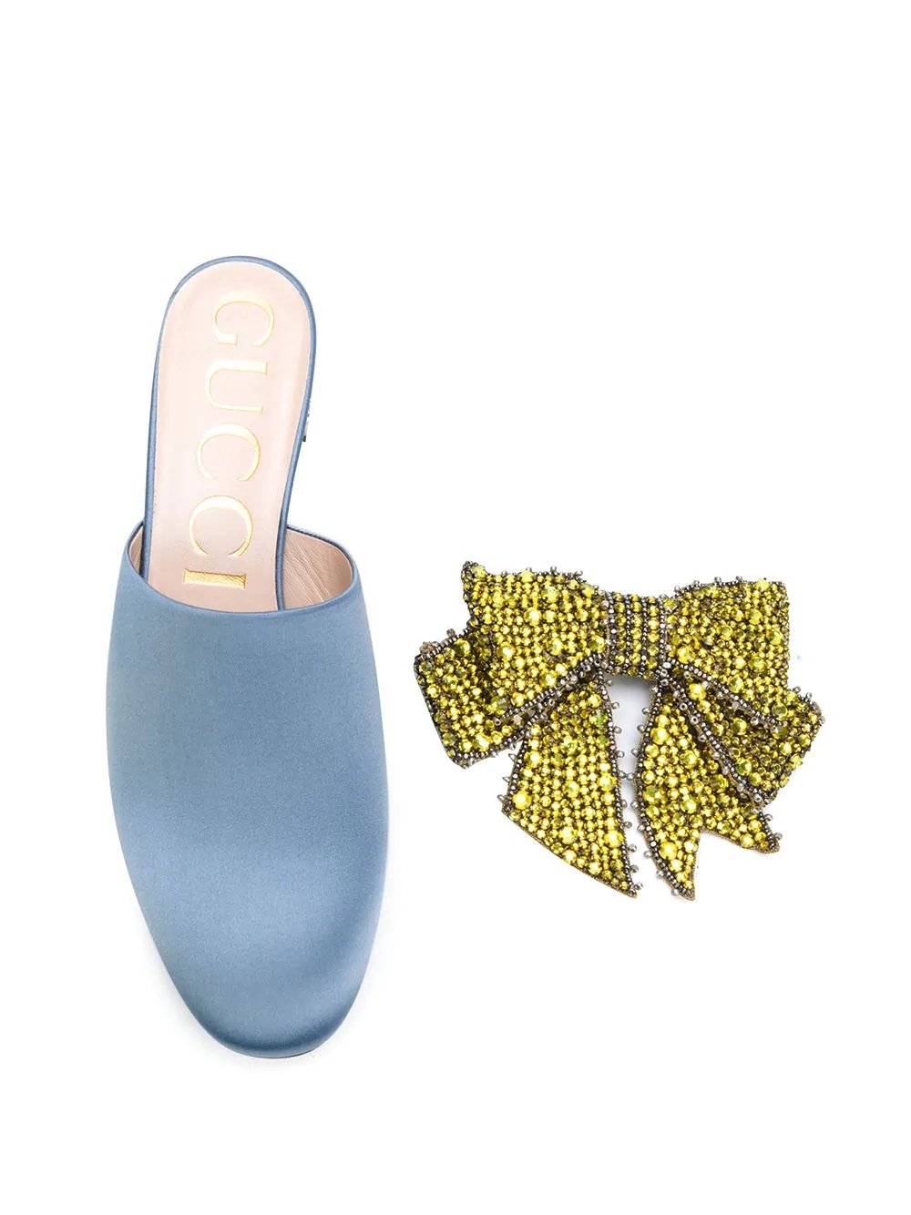 embellished low heel mules - 4