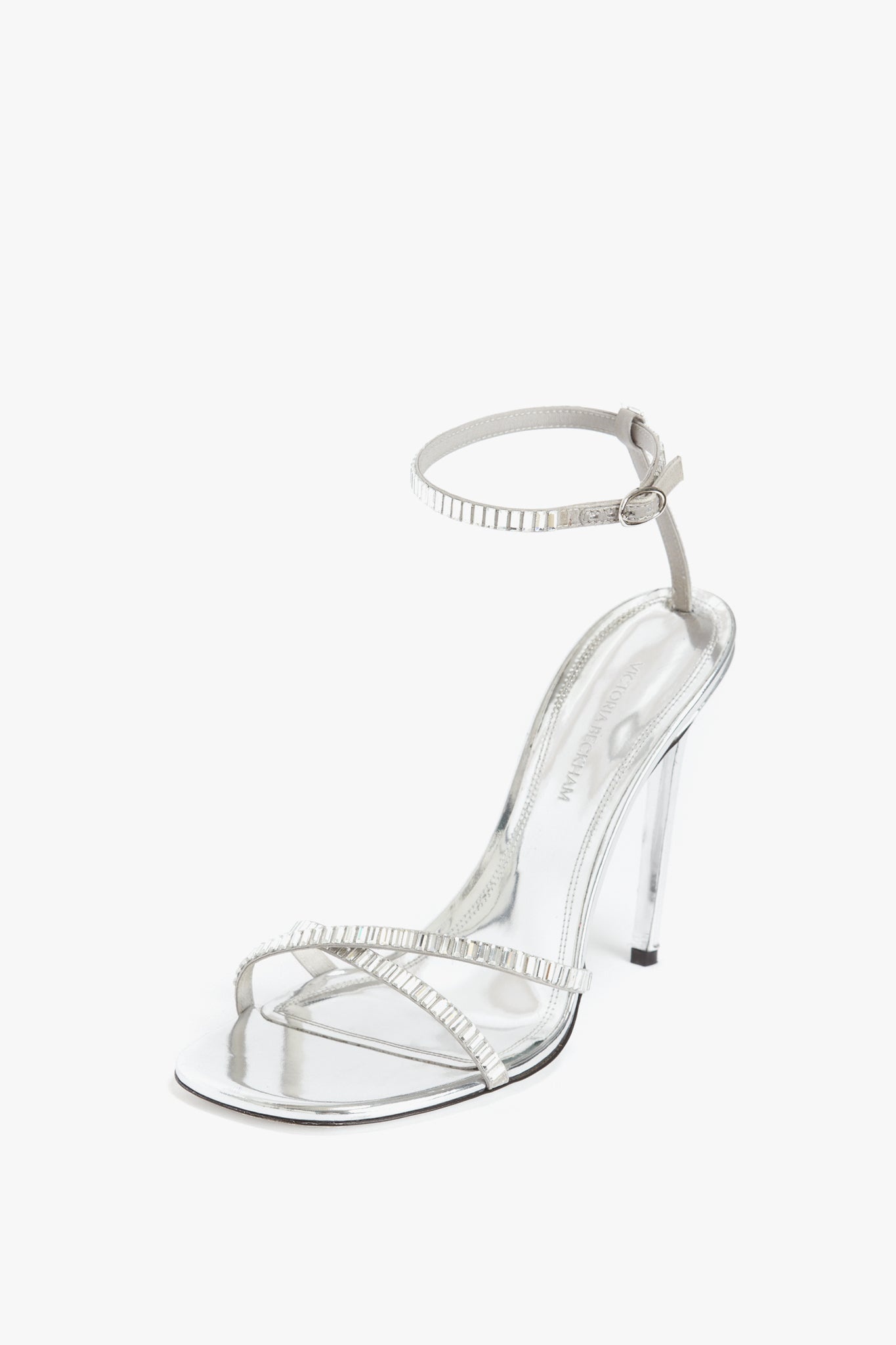 Rhinestone Sandals in Silver - 3