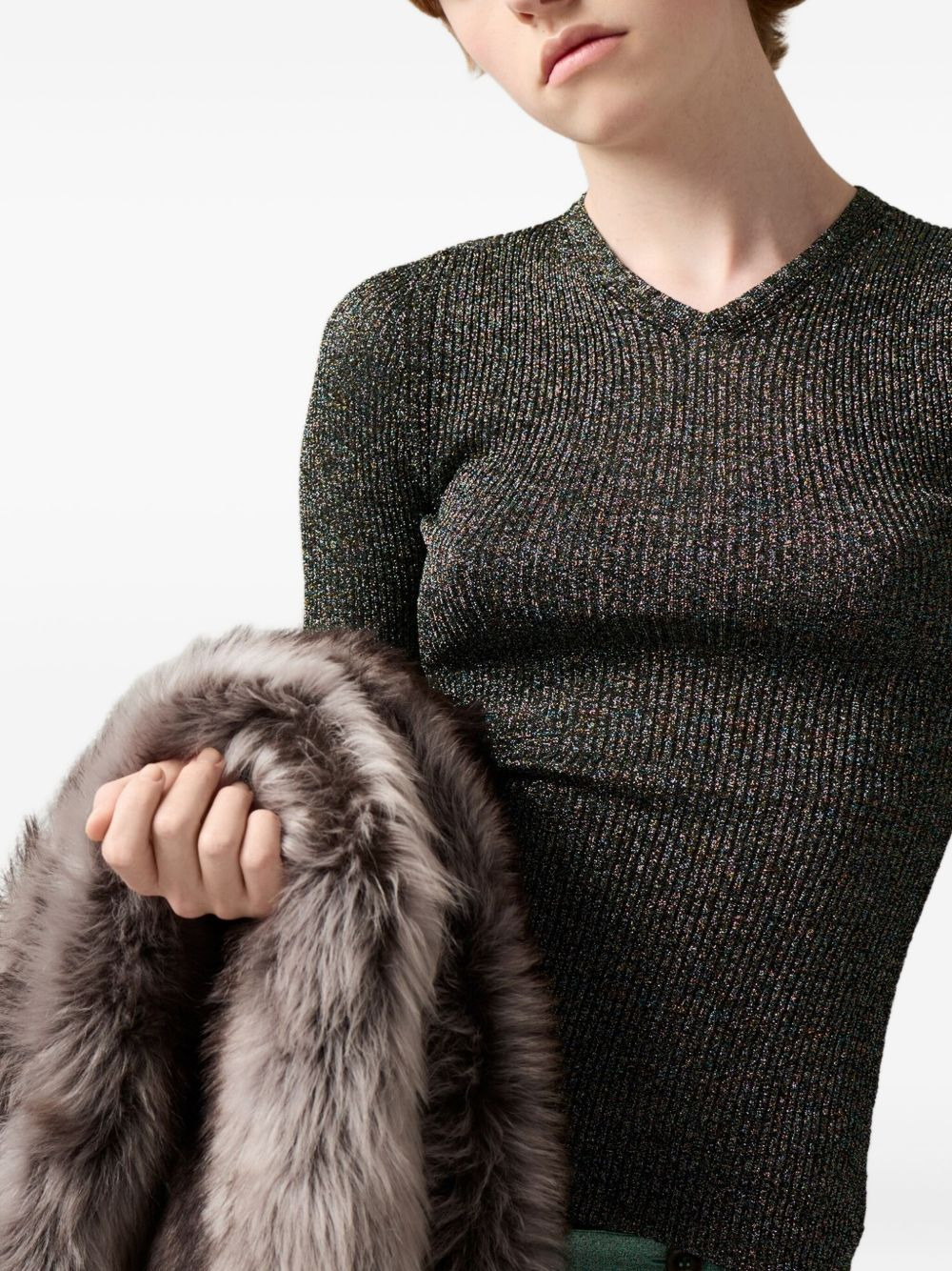 long-sleeves ribbed sweater - 5
