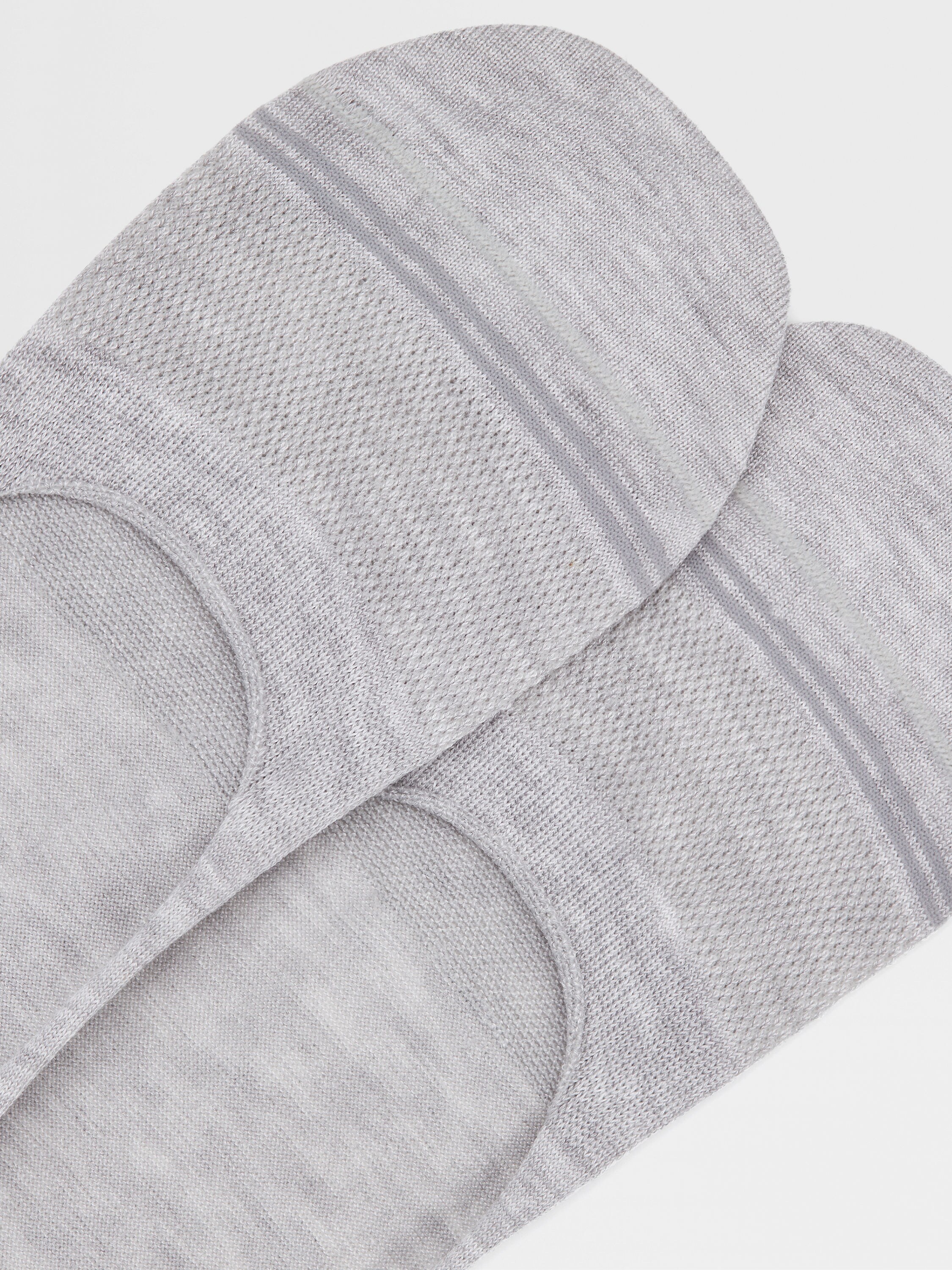 GREY MÉLANGE COTTON BLEND SOCKS - 2