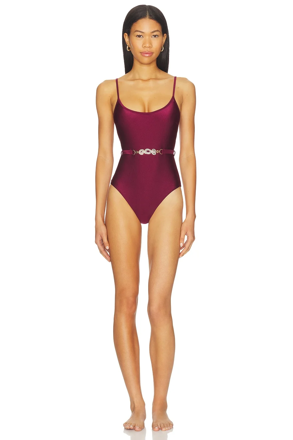 Awaken Belted Scoop One Piece Swimsuit - 1