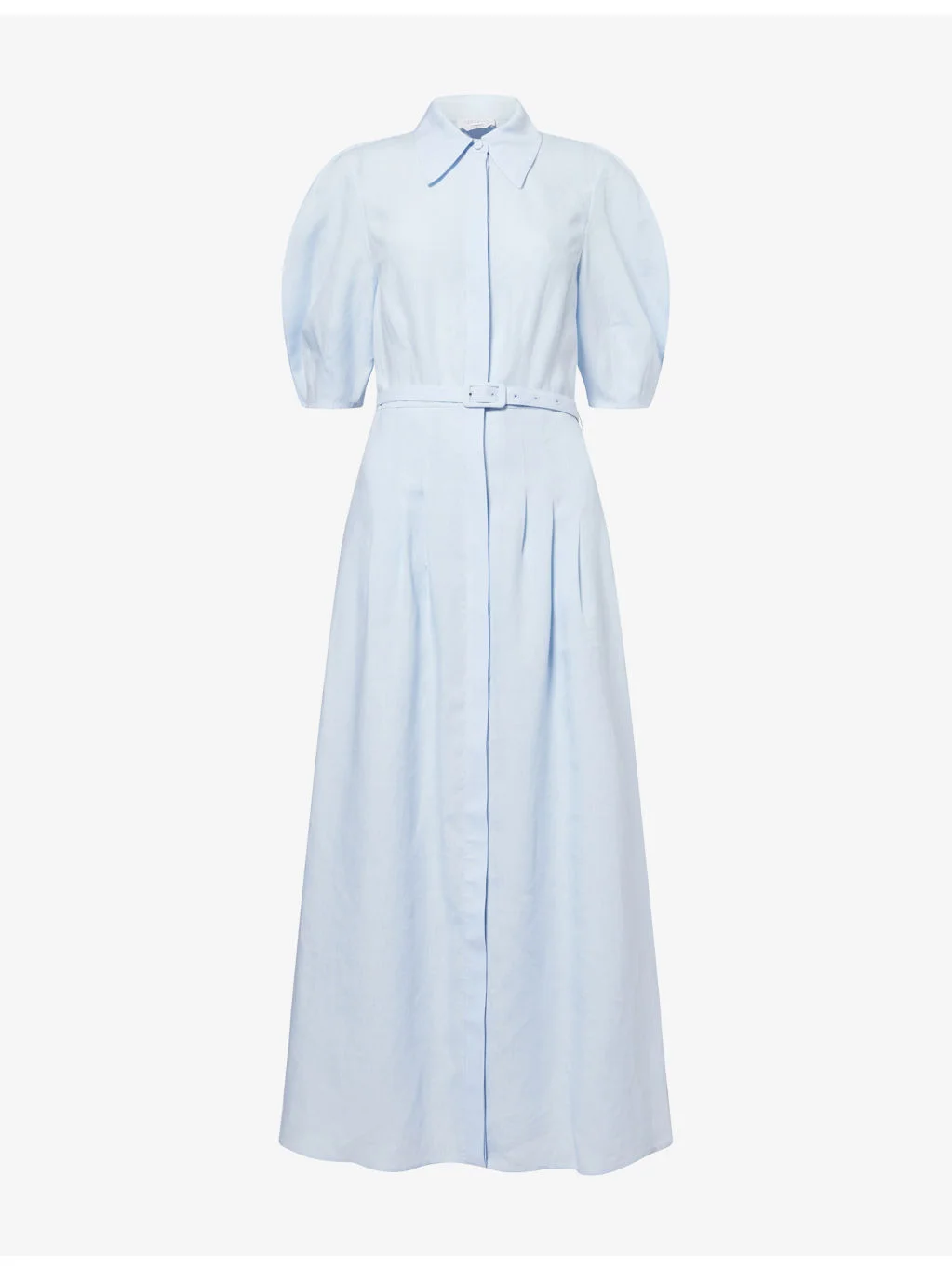 Maude Belted Linen Shirt Dress - 1