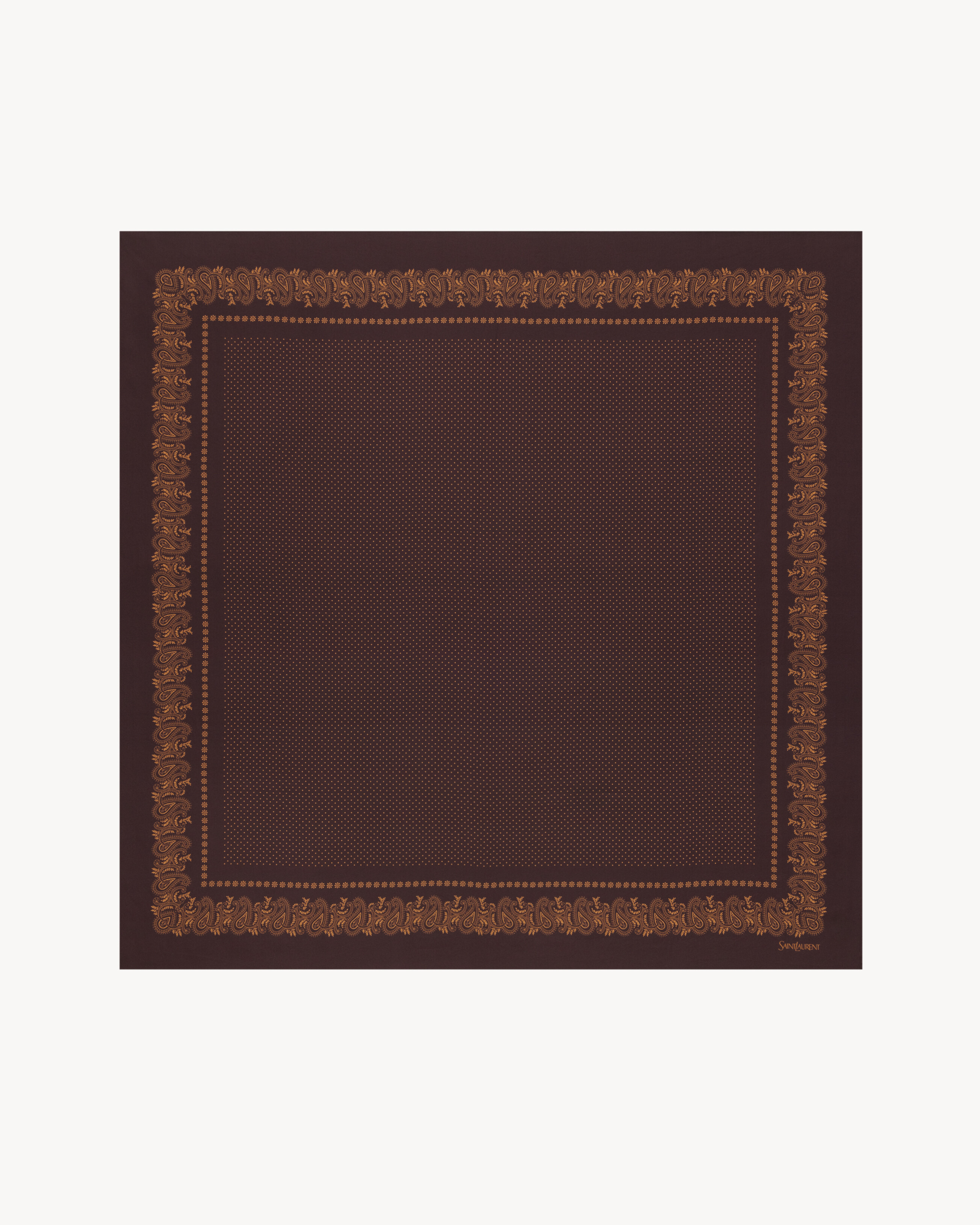 SQUARE SCARF IN DOTTED PAISLEY SILK TWILL - 3