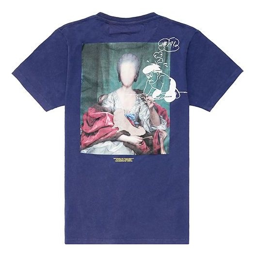 Off-White Back Photo Printing Short Sleeve Blue OMAA027E191850053088 - 1