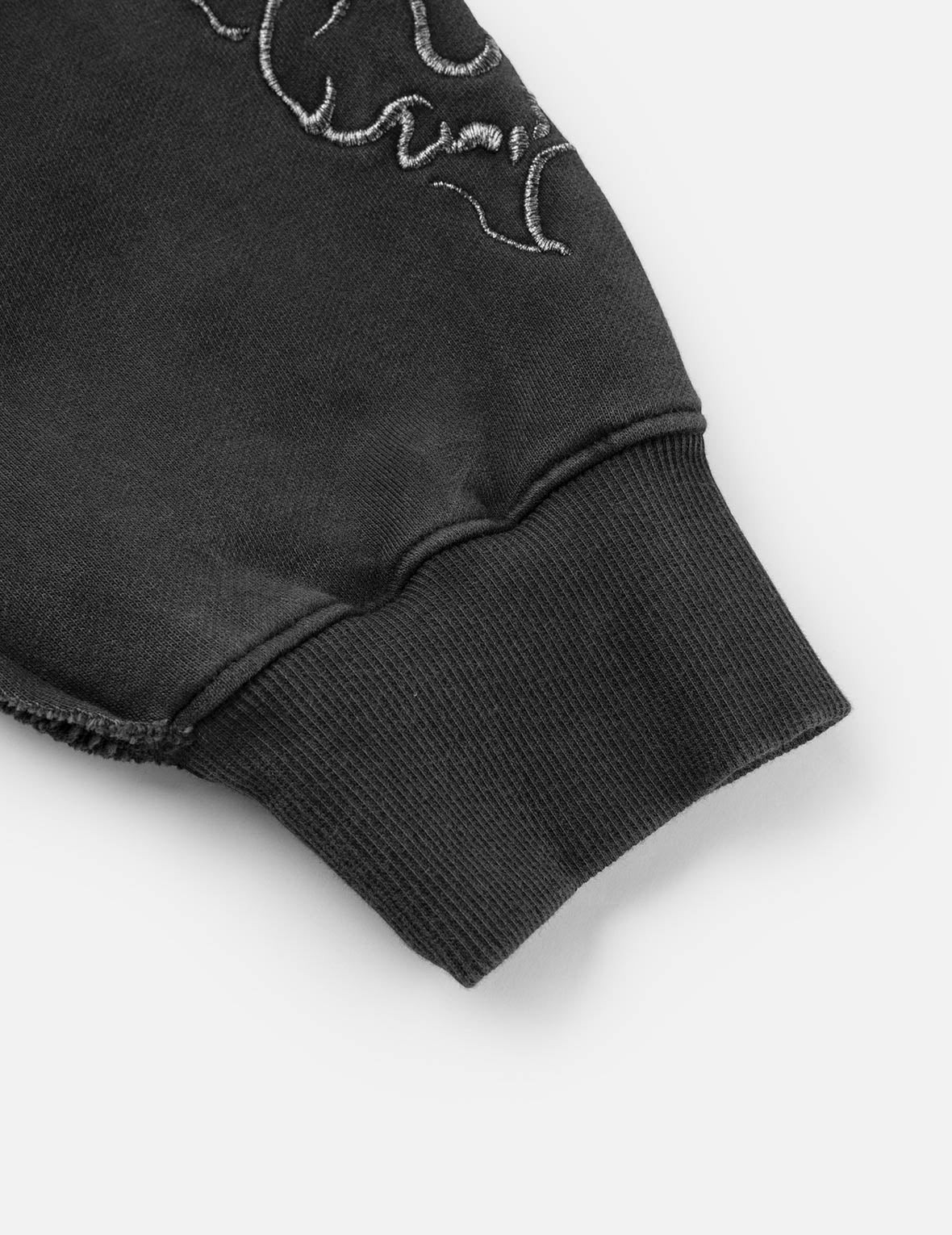 Tattoo Styles Embroidery Oversized Hoodie Jacket - 10