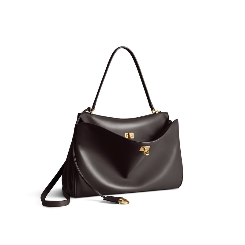 BALENCIAGA Women's Rodeo Medium Handbag in Espresso outlook