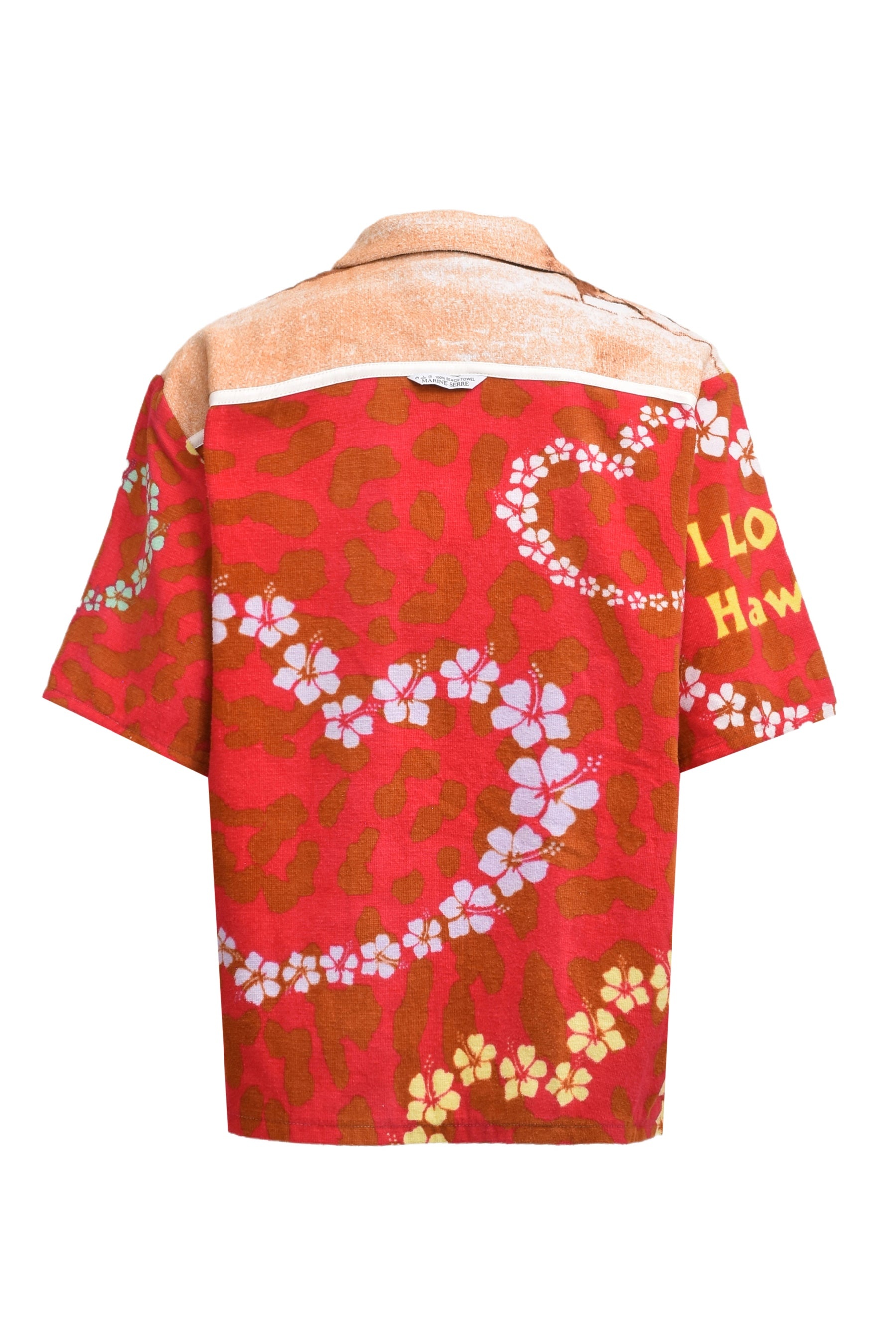 REGENERATED JERSEY JACQUARD TOWELS BOWLING SHIRT / MULTI - 2