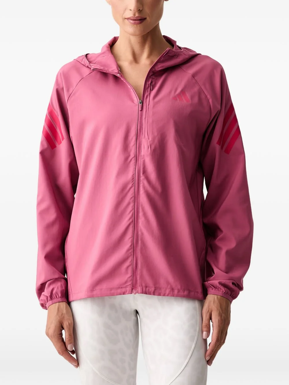 hooded logo-print jacket - 1