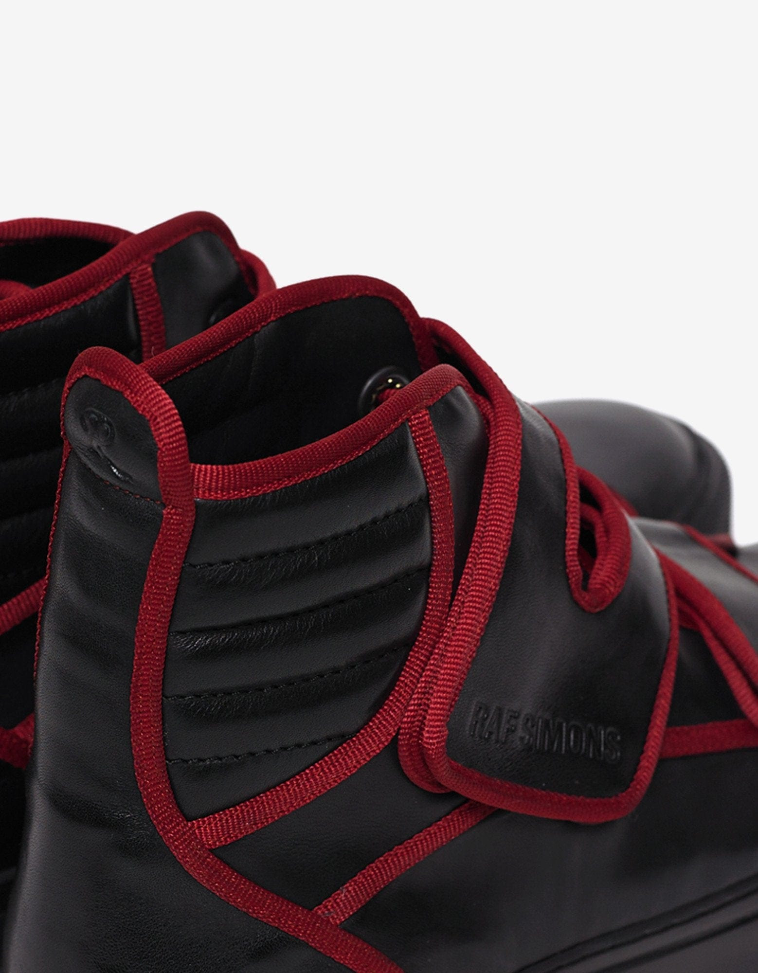 Raf Simons Black High Top Trainers with Highlights - AW16 - 9
