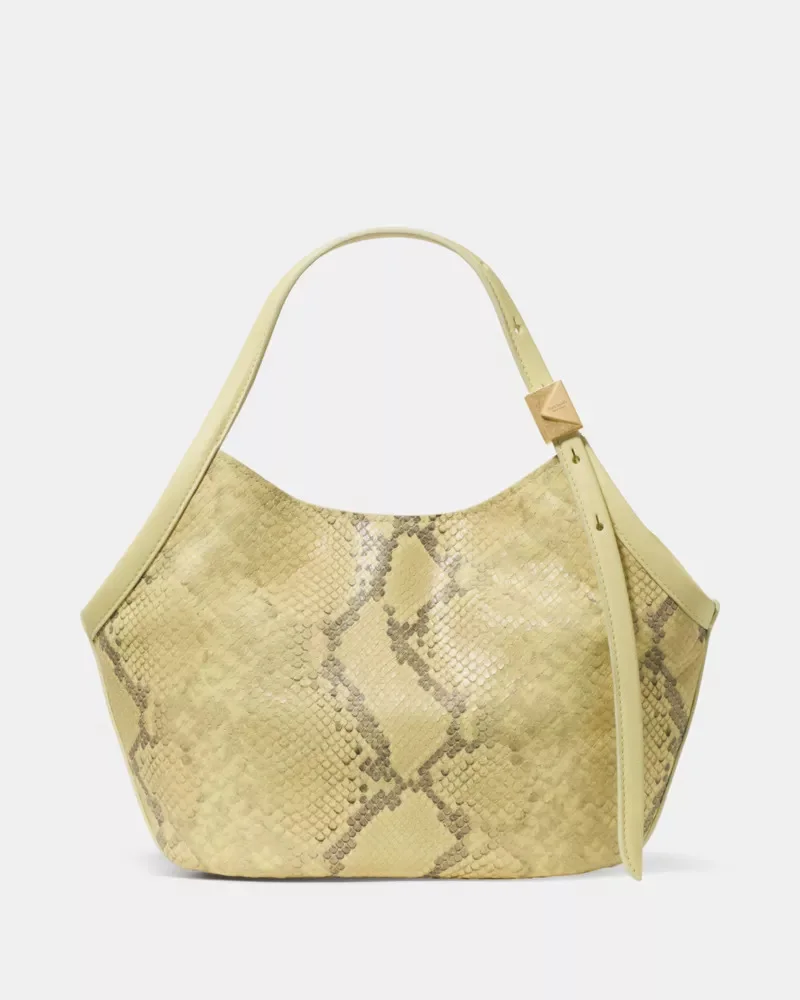 Deco Snake Embossed Small Tulip Tote Bag - 1
