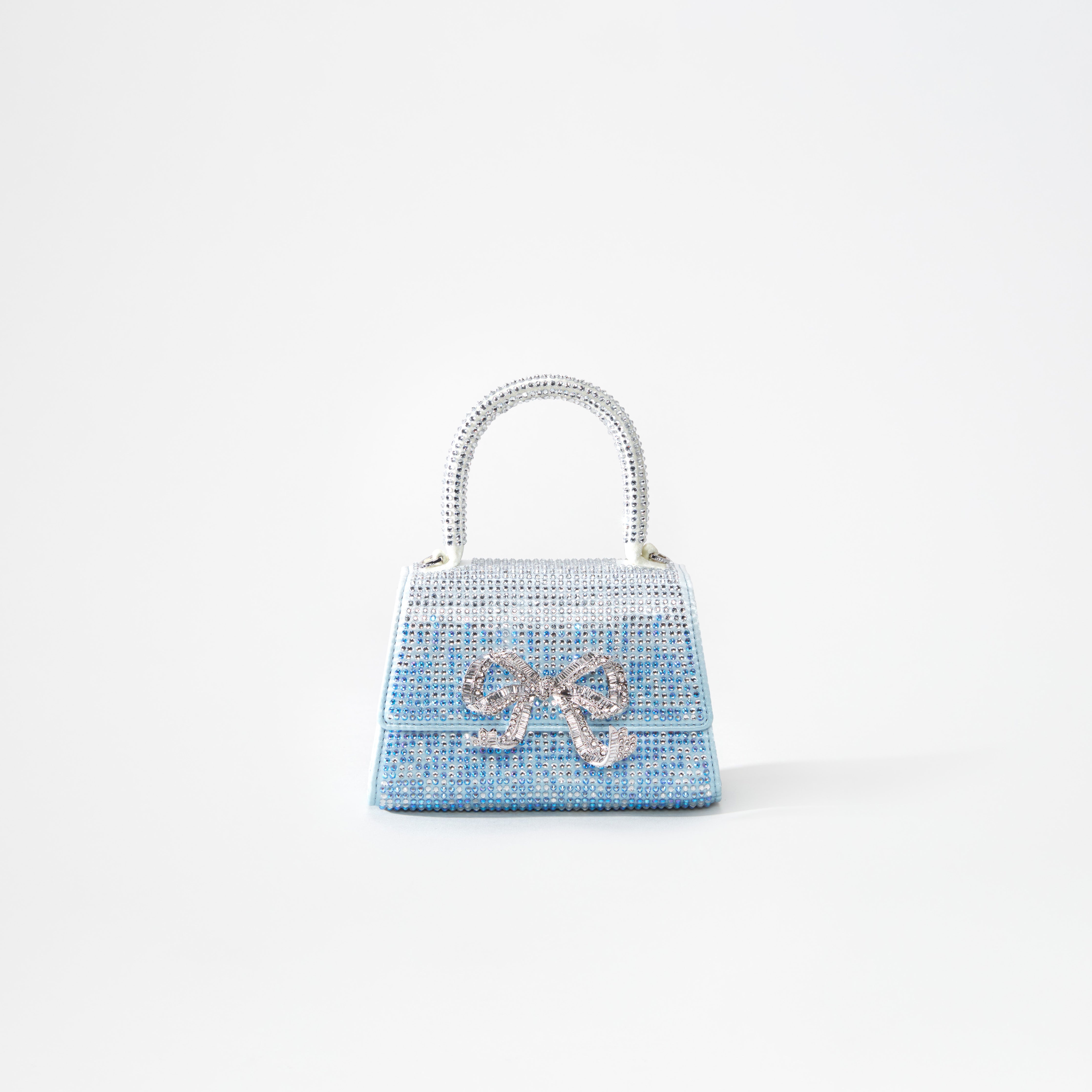 Blue Ombre Rhinestone Bow Micro Bag - 1