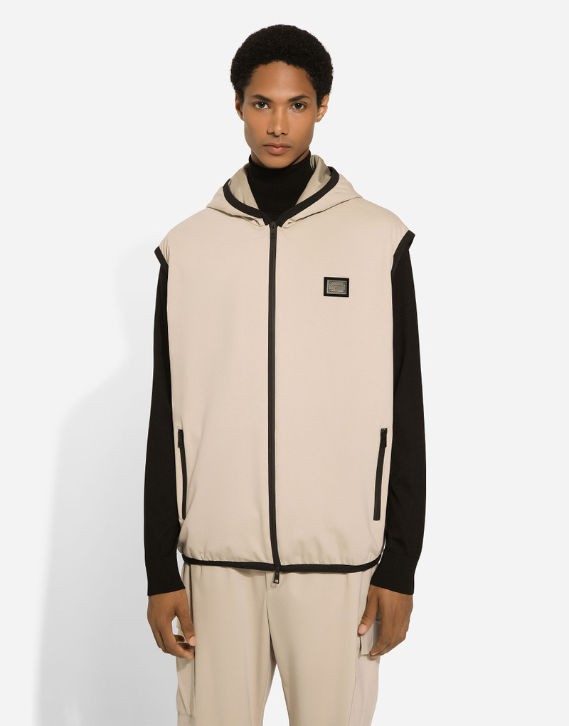Jersey vest with hood 4