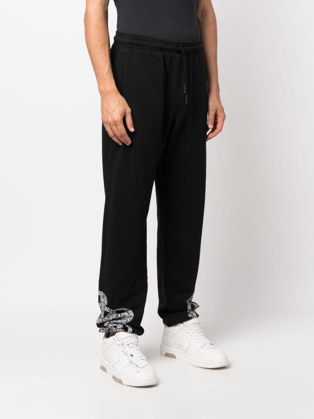 logo-print organic-cotton track pants - 3