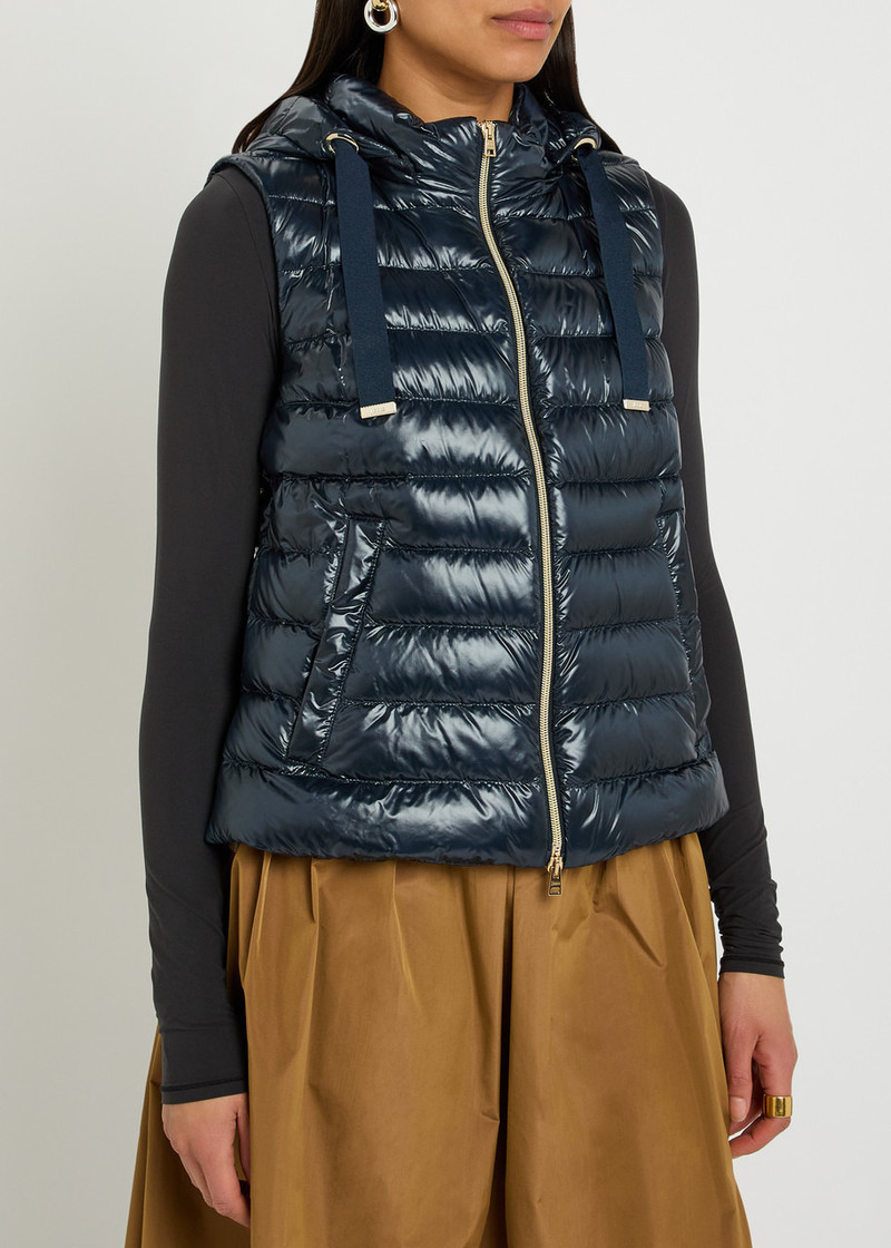 Herno Herno Padded Hooded Glossed Shell Gilet outlook
