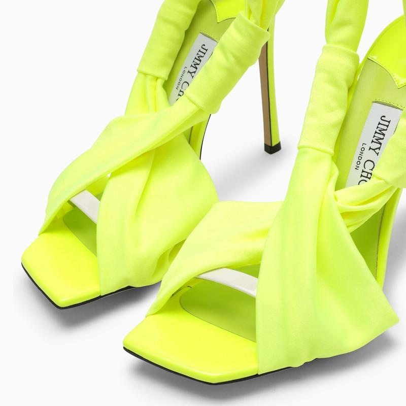 JIMMY CHOO NEOMA 11 NEON YELLOW SANDAL - 6